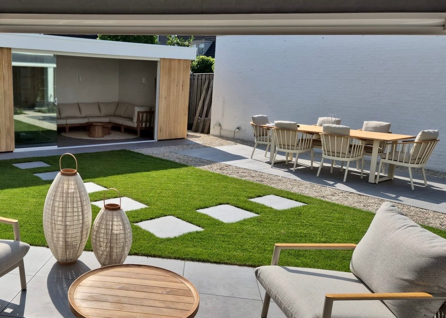 Apple Bee Condor Dining Tuinset 240 cm - 7-delig - Oyster - 6 Pers