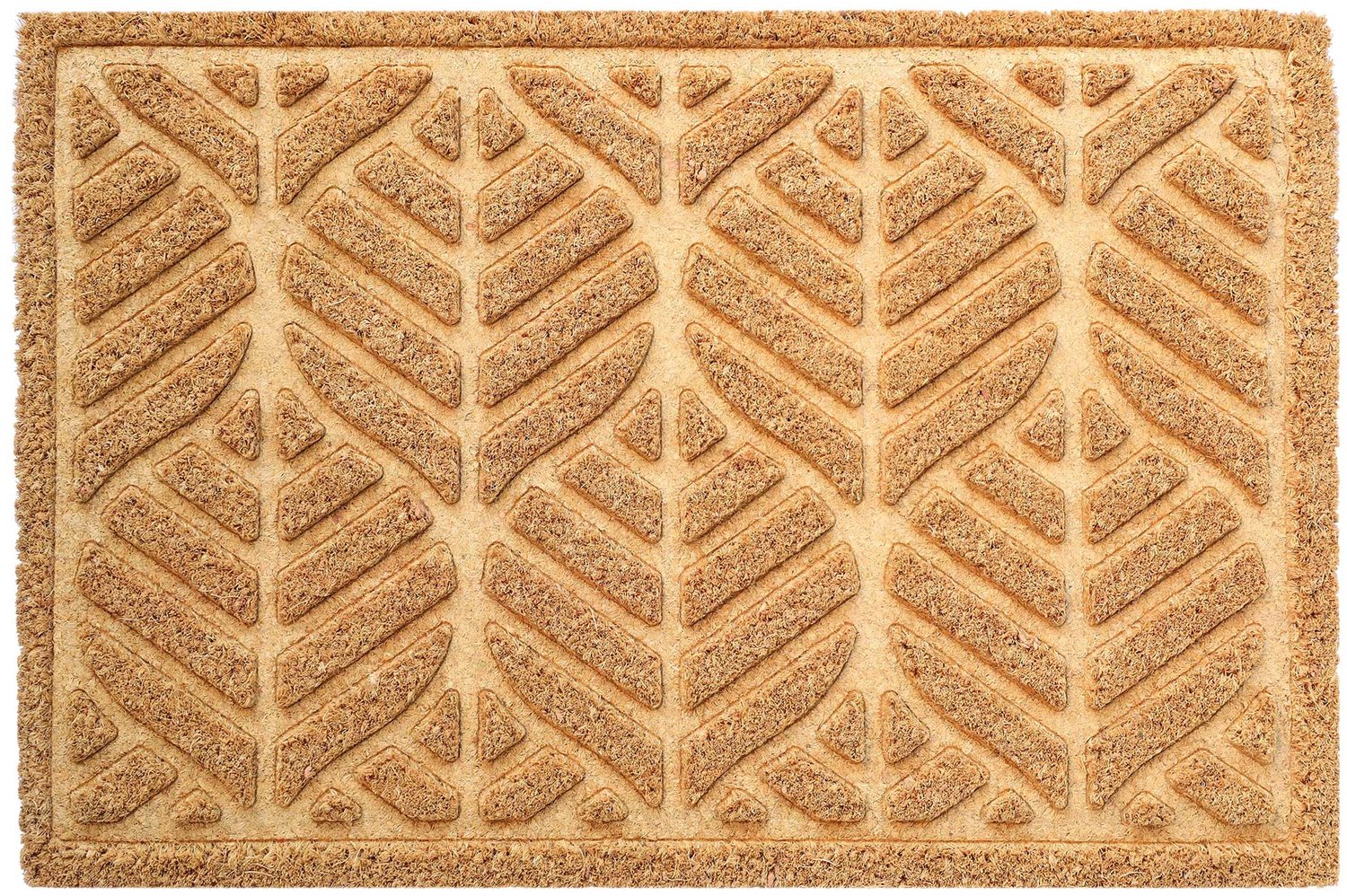 Douceur d'intérieur - Kokosdeurmat PALMETTE met bladmotief, 40 x 60 cm