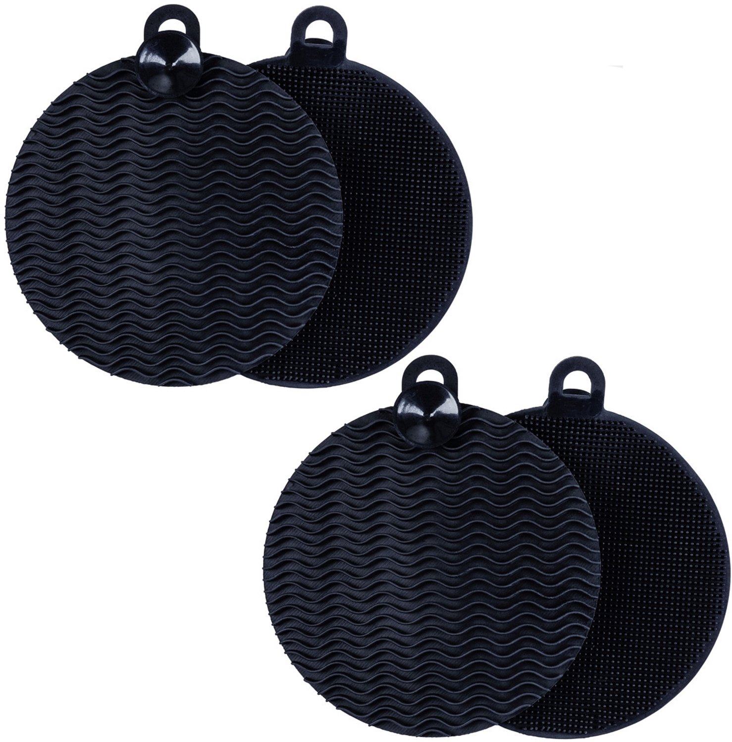 Maximex - Set siliconen afwassponzen, 4 stuks, 14 x 12 cm