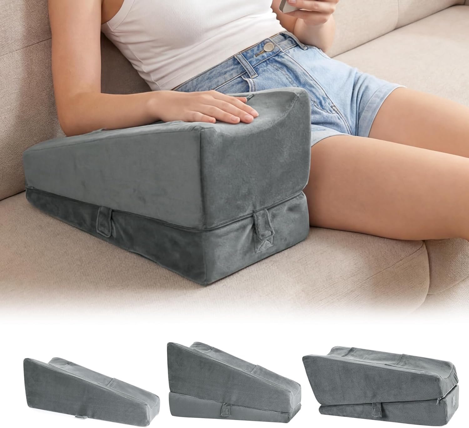 2-in-1 Armkussen hoogte verstelbaar - ergonomisch wigkussen - ondersteuning voor ellebogen - ideaal na operatie - ShopVlot