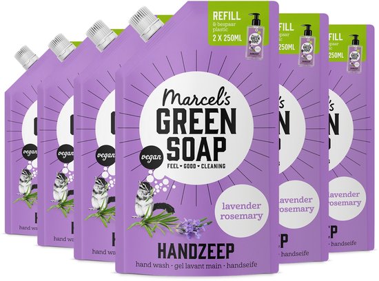 Marcel's Green Soap Handzeep Navulling - Lavendel & Rozemarijn - 6 x 500ml