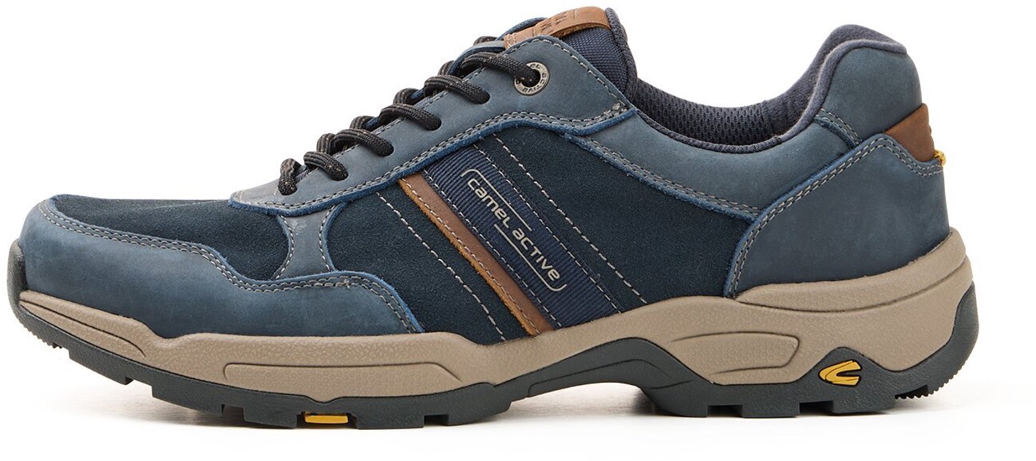 camel active EVOLUTION Sneakers van echt leer - Maat - Marineblauw/naturelmenswear-45