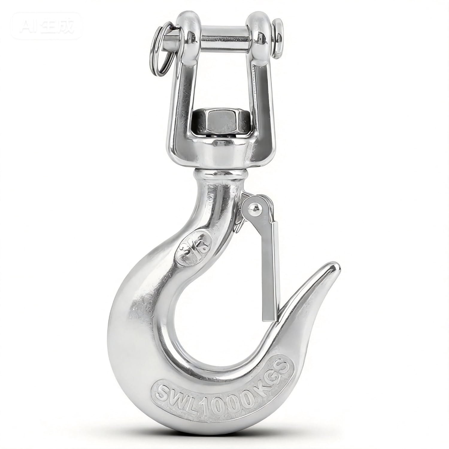 Clevis slip haak - 304 roestvrij staal - met veiligheidssluiting - ideaal voor lier en trekkraan - ShopVlot