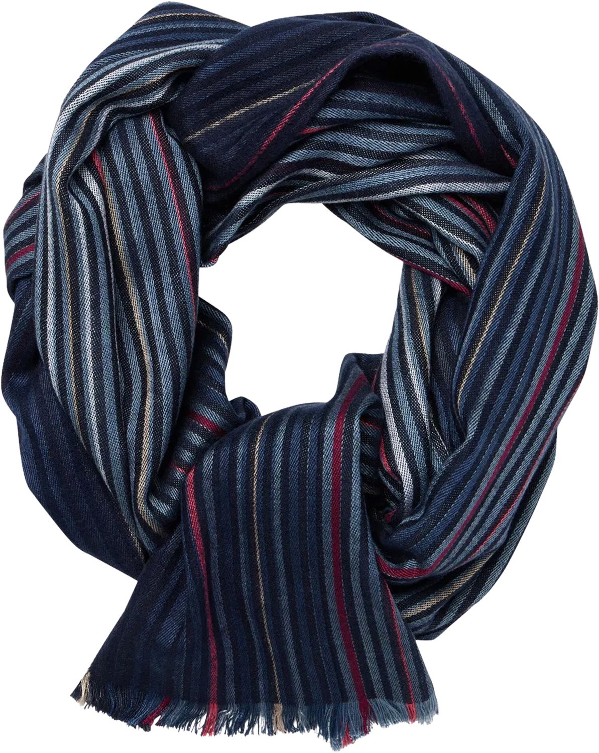 CASA MODA sjaal - donkerblauw - blauw - lichtblauw - rood - beige dessin