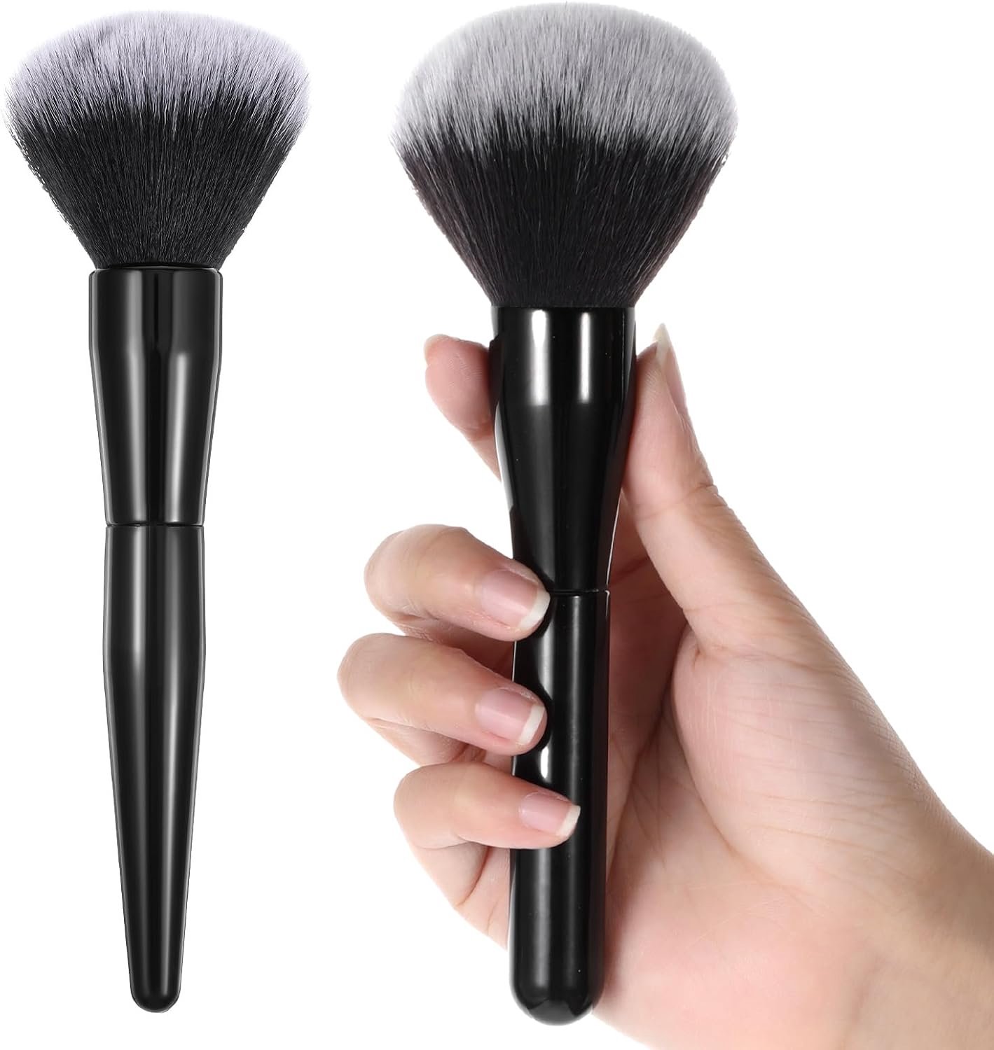 Large Powder Brushes, 2 Pieces Foundation Brushes, Professional Makeup Brushes, Powder Brushes, Powder, Makeup - ShopVlot