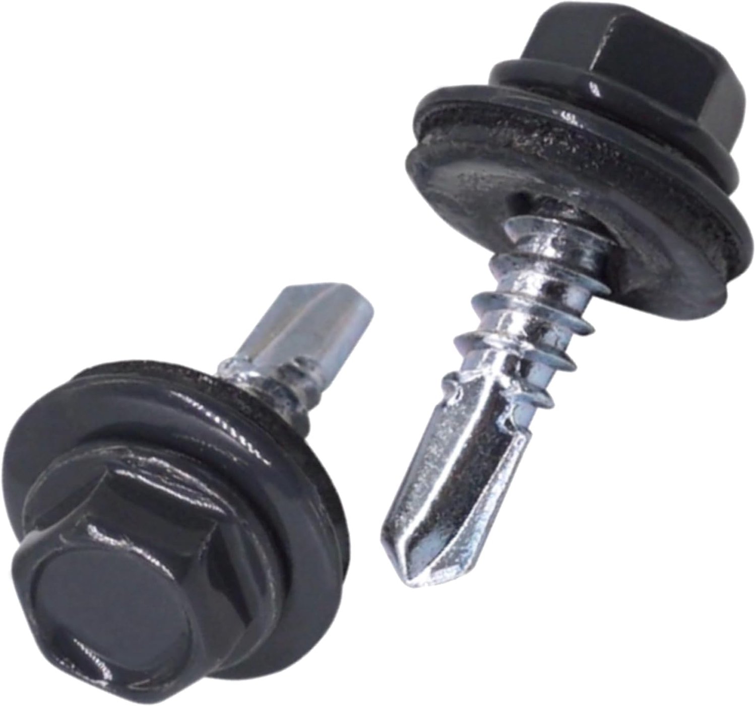 Dakschroeven 0.5 x 19 mm - Zelfborende schroeven met EPDM ringen - Anthracietgrijs voor metalen constructies - ShopVlot