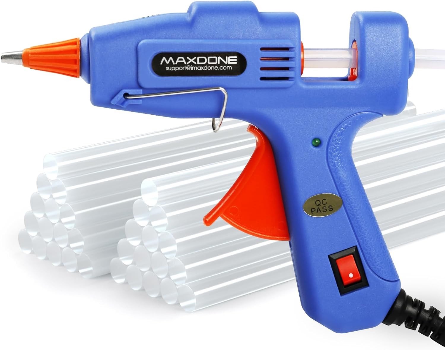 Lijmpistool - Blauw - Mini - 20W Heet Lijmpistool met 30 Lijmsticks - Voor DIY en Handwerk