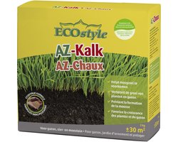 ECOstyle AZ Kalk - Micro Korrel – Voor Gazon, Sier- en Moestuin - Corrigeert Zuurgraad direct en langdurig - werkt tegen Mos - CO2-Neutraal – 265 M² - 20 KG