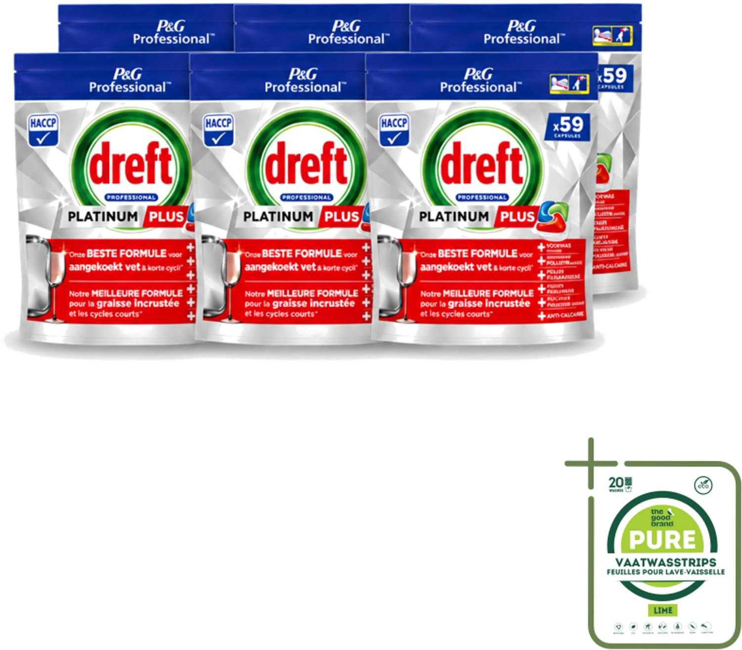 6 x Dreft – Vaatwastabletten – Platinum+ Regular – 59 Tabletten - Grootverpakking - Handafwasmiddel - Handafwas - Afwasmiddel - Handafwas Product - Afwas In Keuken