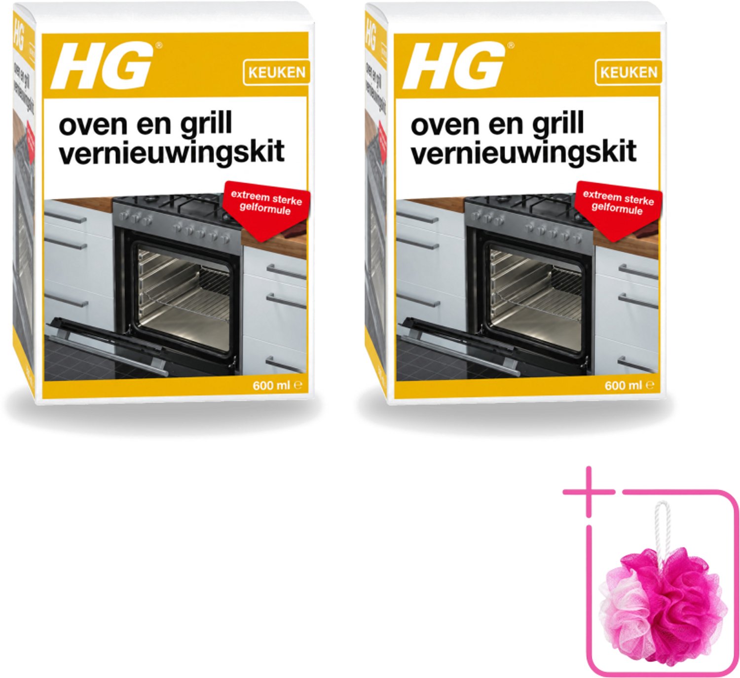 2 x HG - Oven & Grill Vernieuwingskit - Sterke Gelformule - 600 ml - Bulkverpakking - Oven reinigen - Grill reinigen