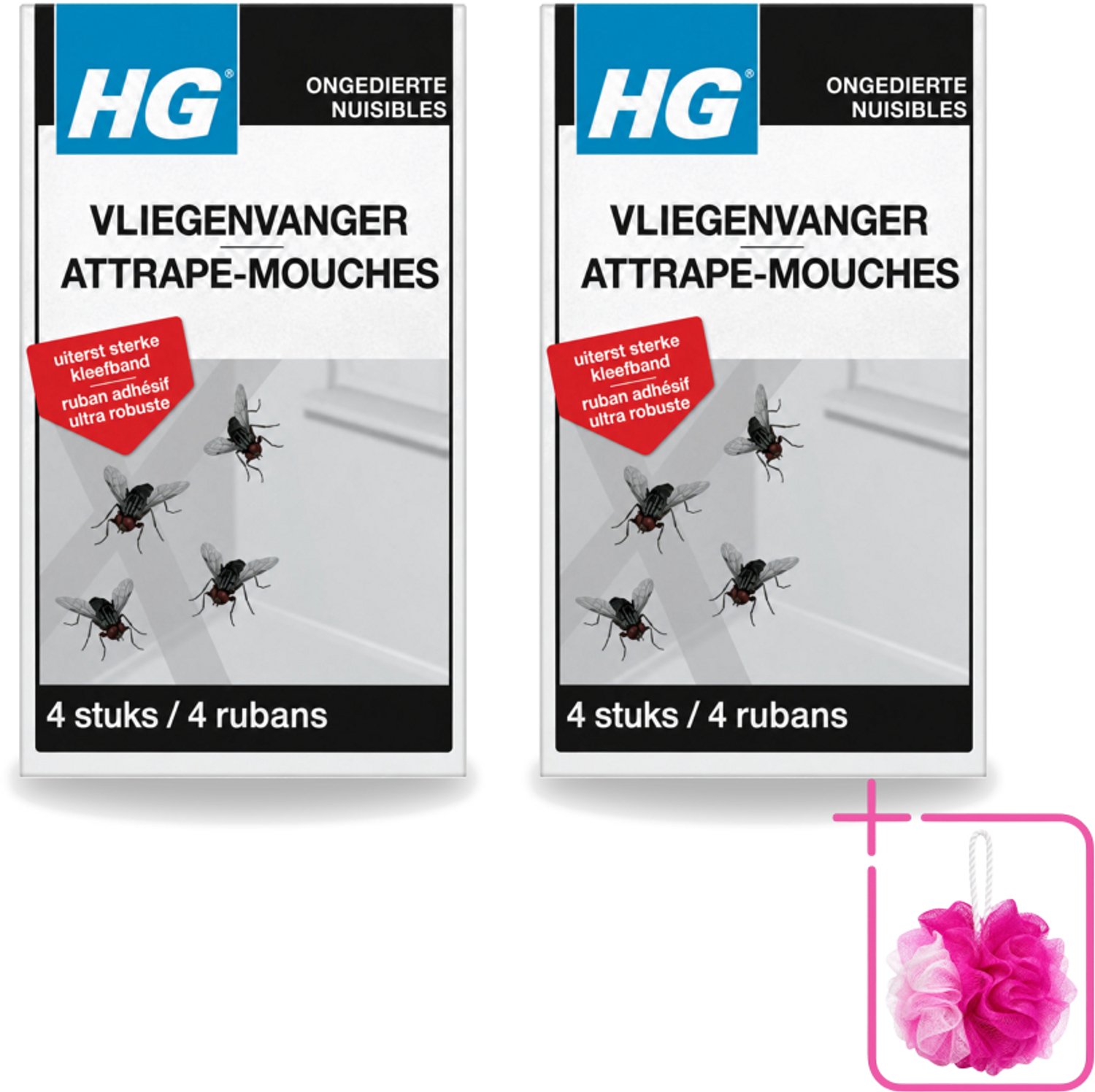 2 x HG X - Vliegenvanger - Sterke Kleefband - 4 Vliegenvangers - Bulkverpakking - Vliegenvanger - Vliegen vangen