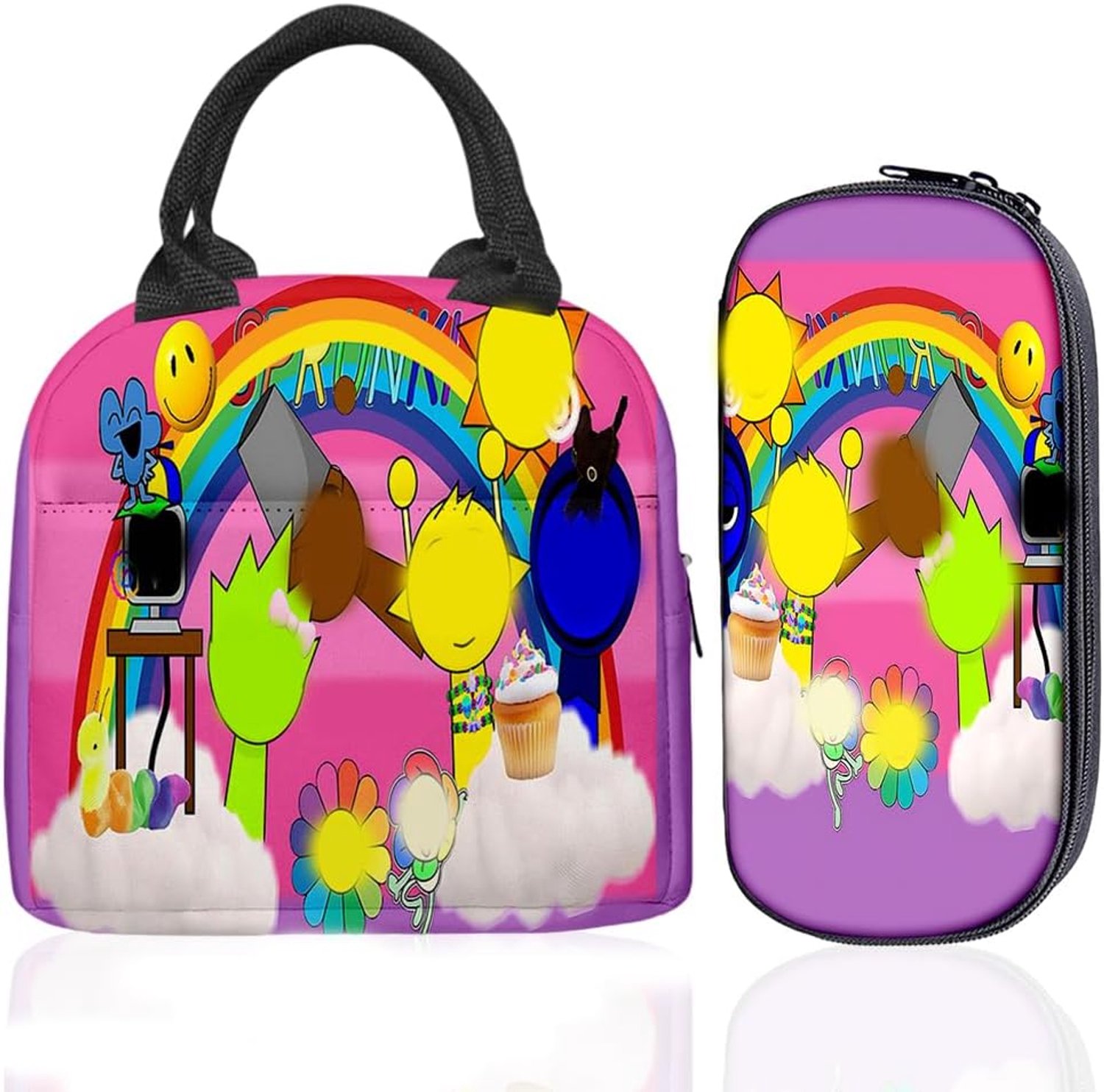 Lunchtas met cartoons - geïsoleerd - grotere capaciteit - schattig ontwerp voor mannen, vrouwen en kinderen - ShopVlot