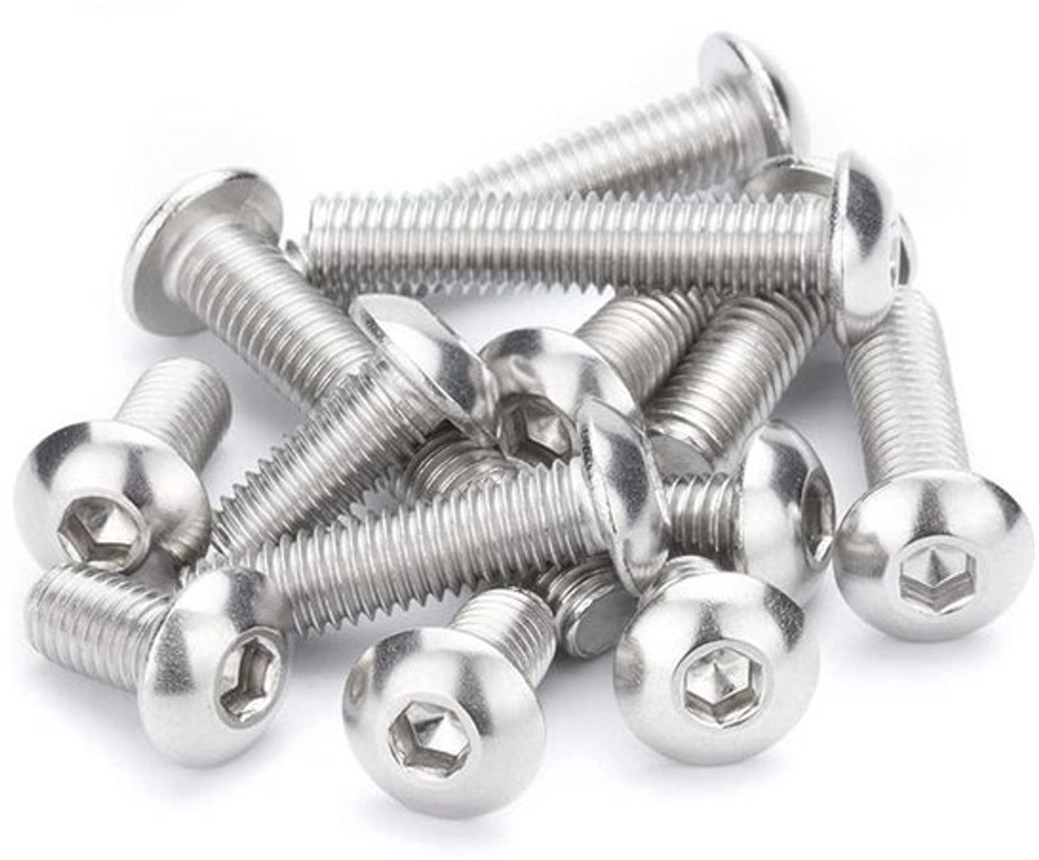 Machineschroeven Inbusbouten - Ronde Kop Bouten - Machine Bevestiging - Roestvrij Staal - M6x65mm 10 Stuks - Zilverkleurig