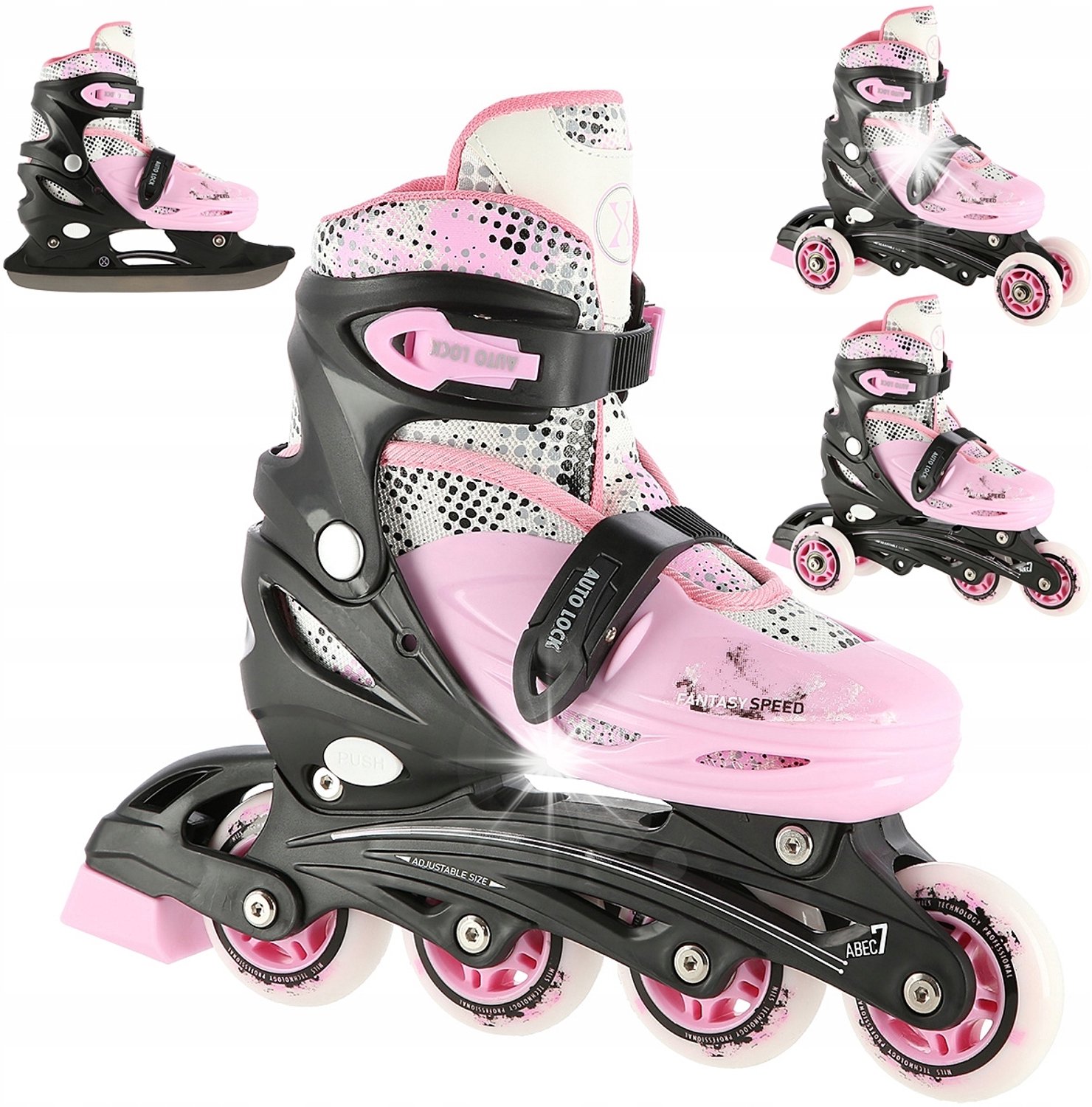 Nils Extreme 4-in-1 Kinder Schaatsen/Skeelers/Skates