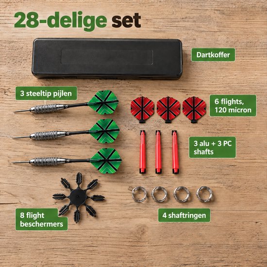 Levano Dartpijlen 22 Gram - Steeltip Darts - Dartset Compleet voor Dartbord - Dart Flights en Shafts - Dartpijlen Set - Dartkoffer - Dartpijltjes Volwassenen - Dartbord Accessoires - Dartspullen voor Pijlen — afbeelding 3