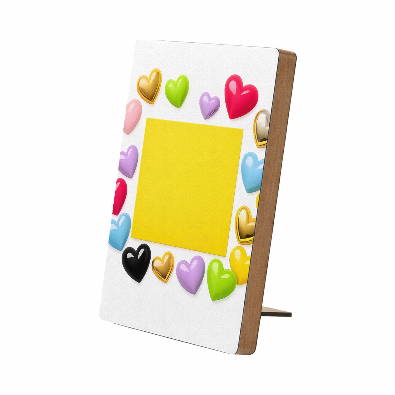 Mr Cadeautjes Glasframe/MDF 12,7 x 17,8 - design Een speelse centrale kleurkaart met rondom vrolijke glanzend | cadeau Wit