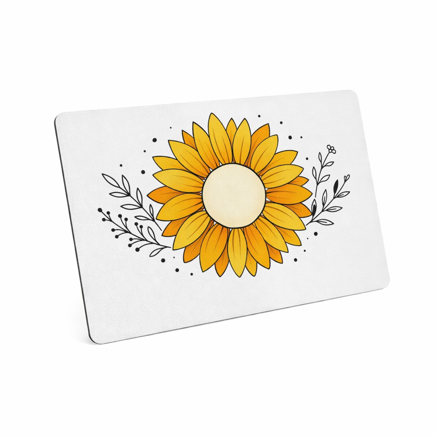 Mr Cadeautjes MDF magnetische fotolijst 28 x 19 - design Een rustige, luxe complimentprint met een centraal symbool e | cadeau Wit