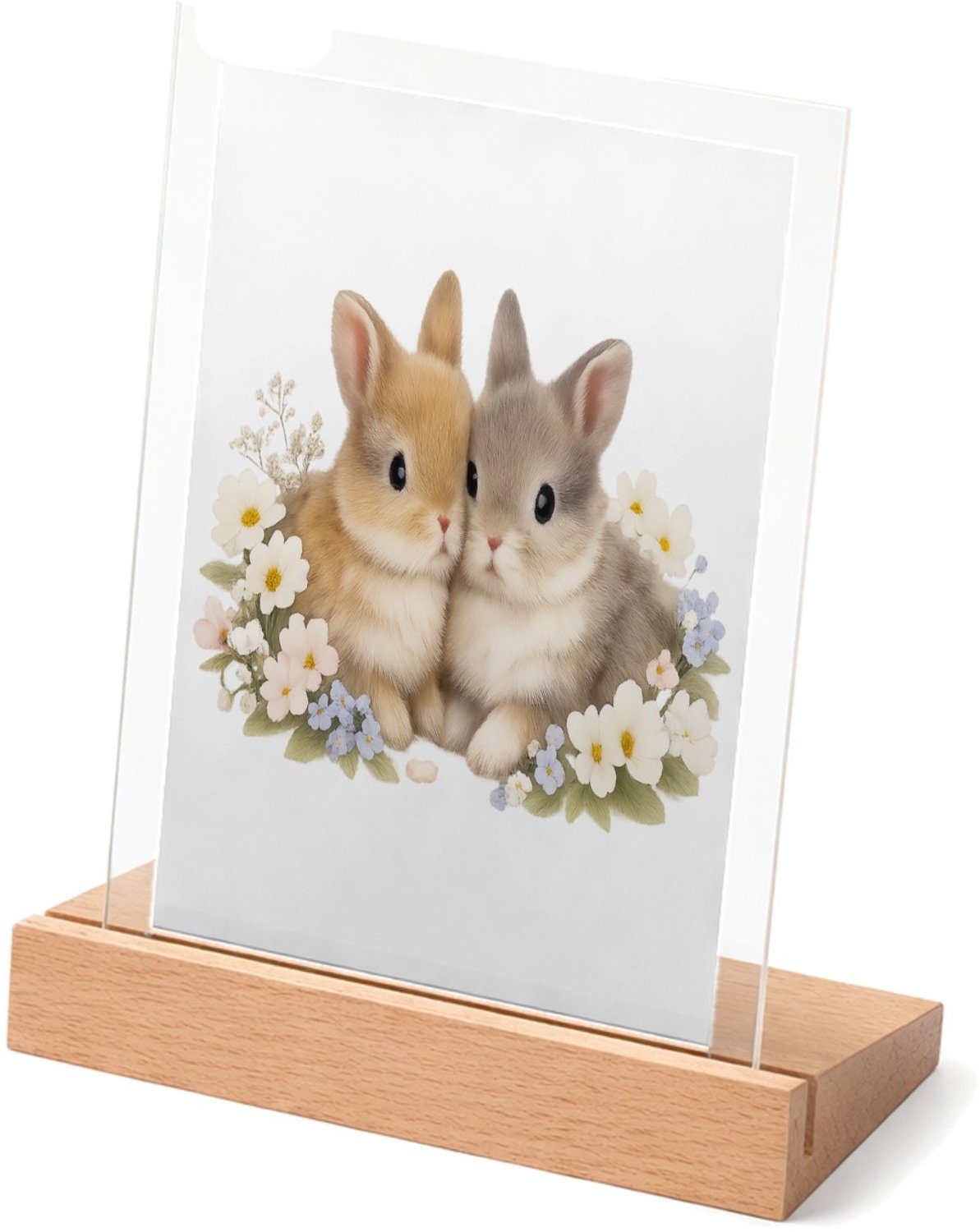 Mr Cadeautjes Glasframe met vaste tekst - design Een lieve, speelse productprint met een sterk centraal focus | cadeau Wit