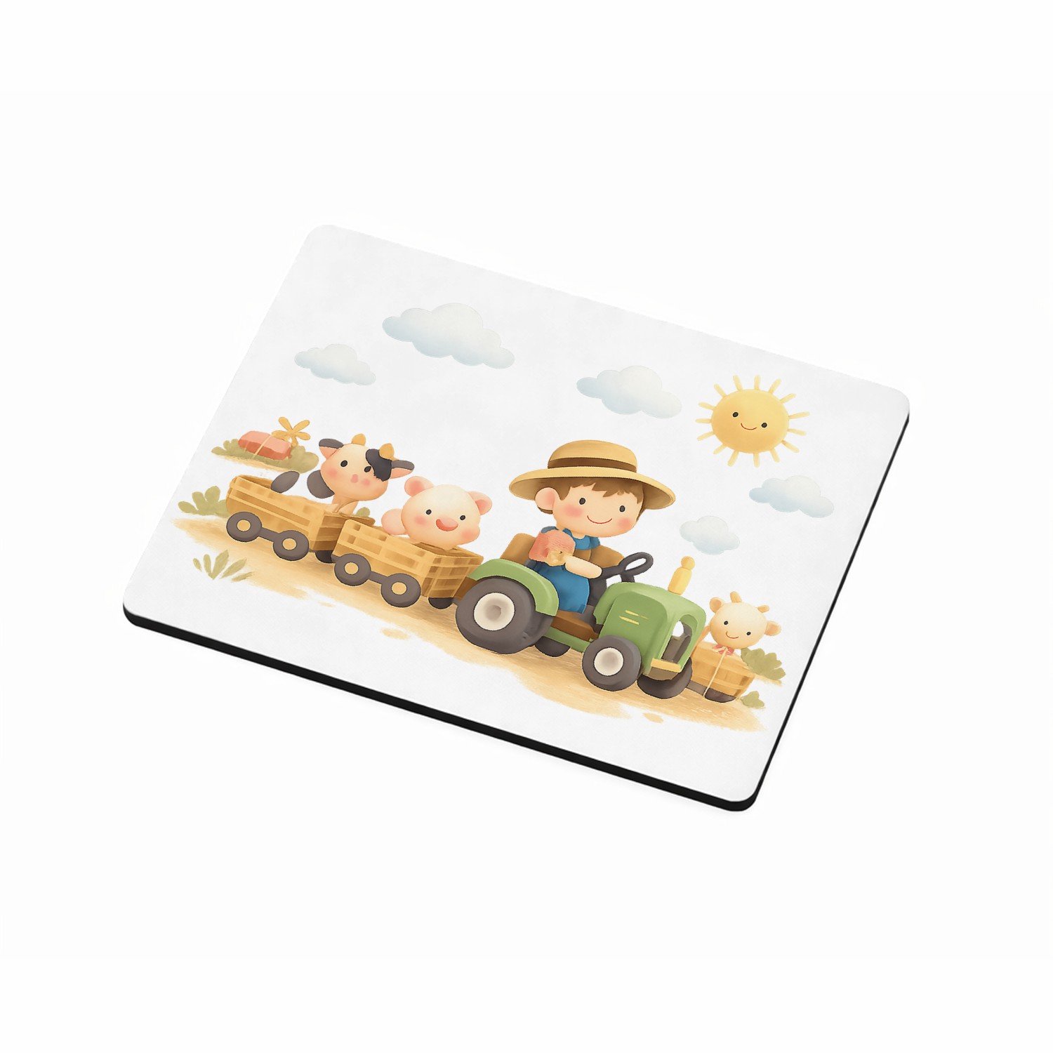 Mr Cadeautjes MDF magnetische fotolijst 9 x 7 - design Drie panelen met een zachte dierlijke reis door de seizoenen | cadeau Wit
