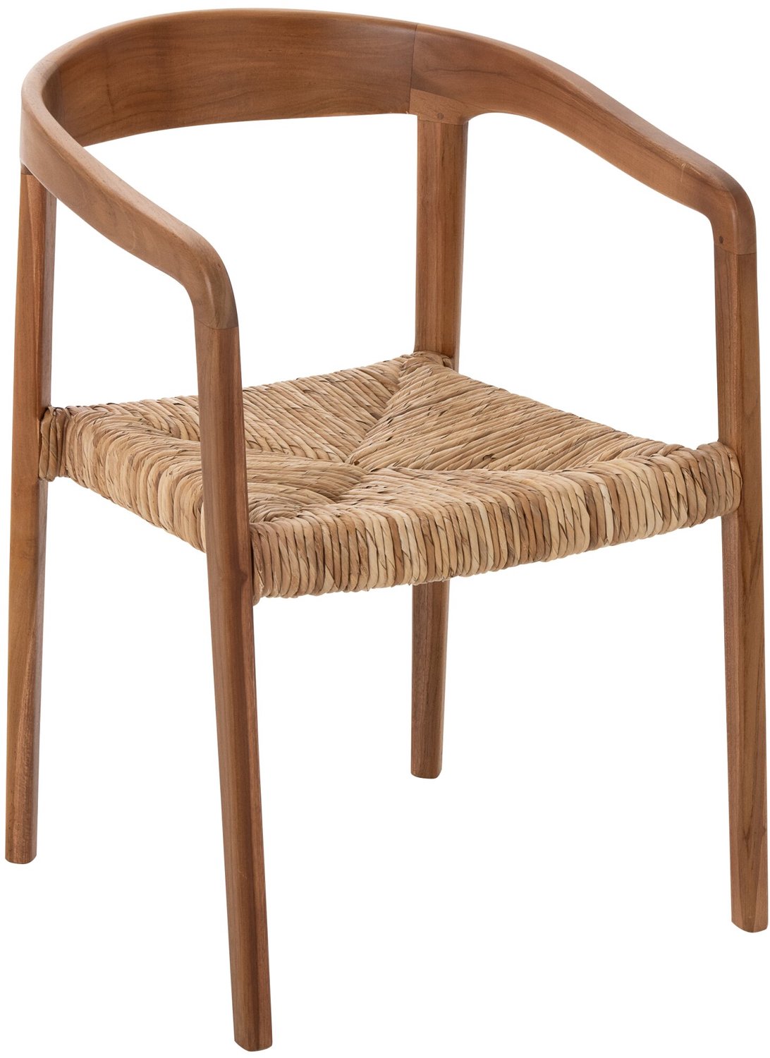 J-Line Stoel Wicker Teak Hout Naturel