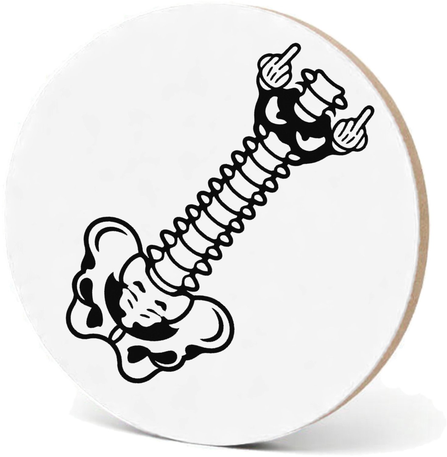 Mr Cadeautjes MDF fotolijst - design Humoristische lichaamsgrap met een andere verticale anatomis | cadeau Wit