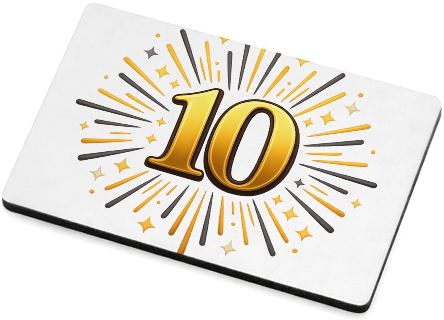 Mr Cadeautjes MDF magnetische fotolijst 7,5 x 5 - design Luxe jubileum met een ander centraal symbool en een stralend | cadeau Wit