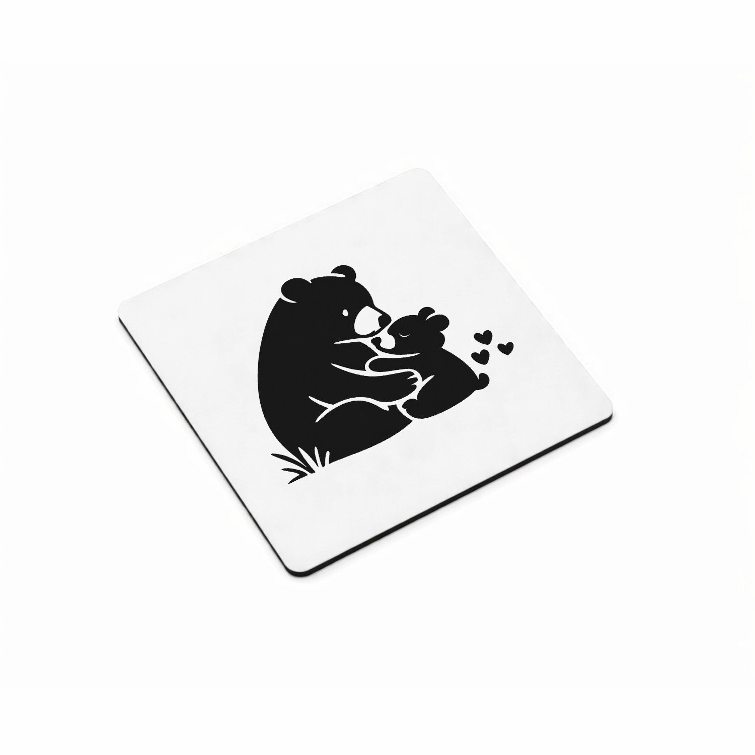 Mr Cadeautjes MDF magnetische fotolijst vierkant 9,5 - design Liefdevolle complimenten in een compacte typografische poste | cadeau Wit