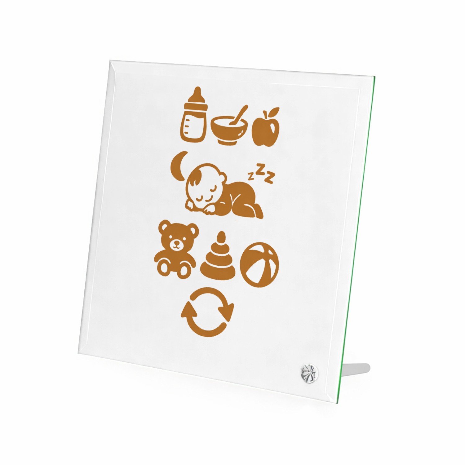 Mr Cadeautjes Glasframe 20 x 20 - design Een vergelijkbare ritmegrap met een andere dagindeling en ee | cadeau Wit