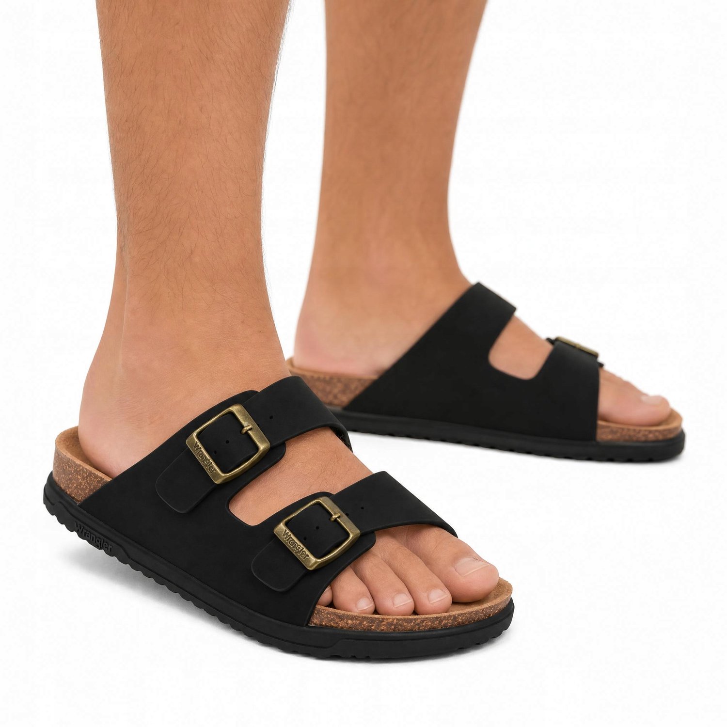 Wrangler Belville Slider Heren Slippers Zwart