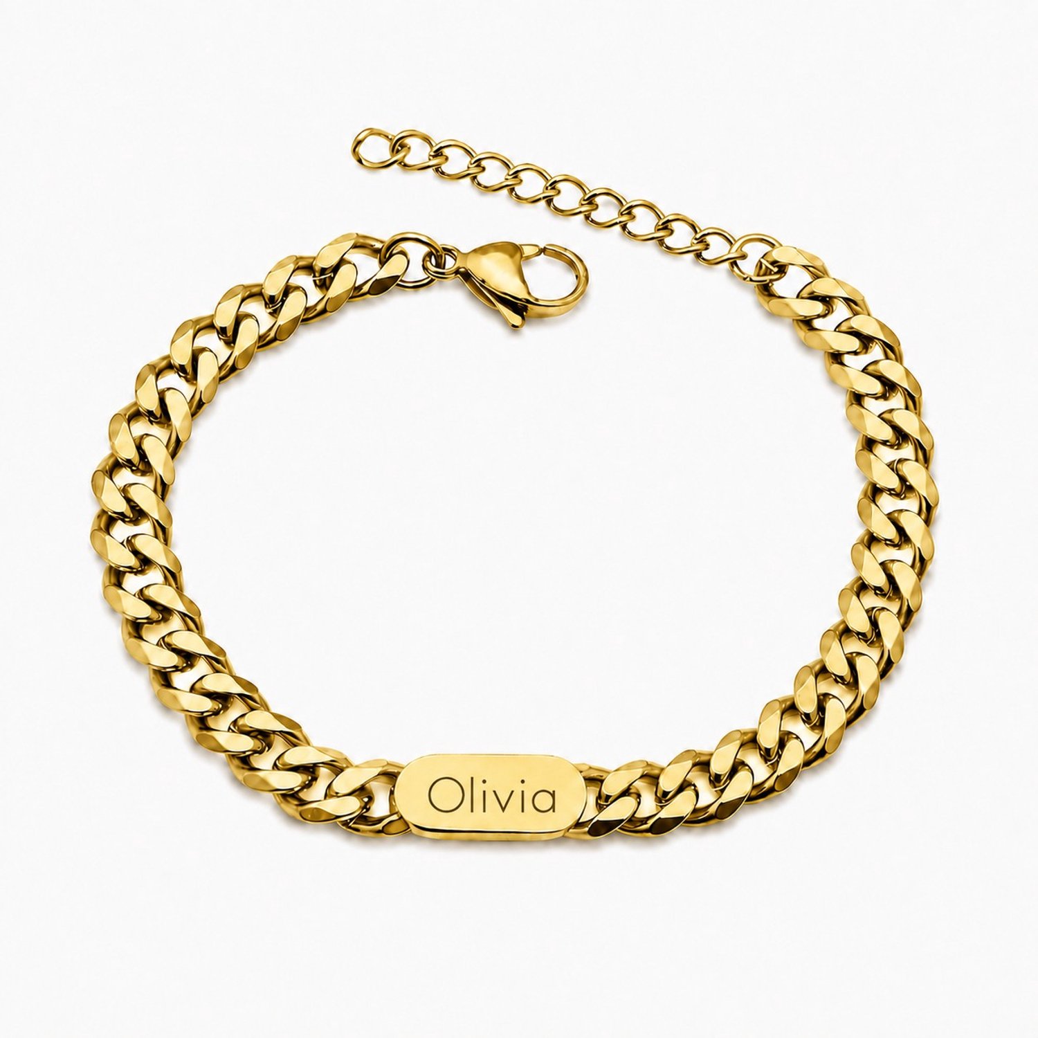 Graveerbare Heren Armband met Naam of Initialen Goud