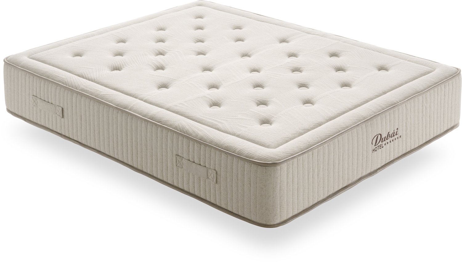 Matris Ambachtelijke Dubai 7 Sterren traagschuimmatras 110x200 hoogte 30 +/- 2 cm. Gemiddeld tot hoge stevigheid. Matras Wit
