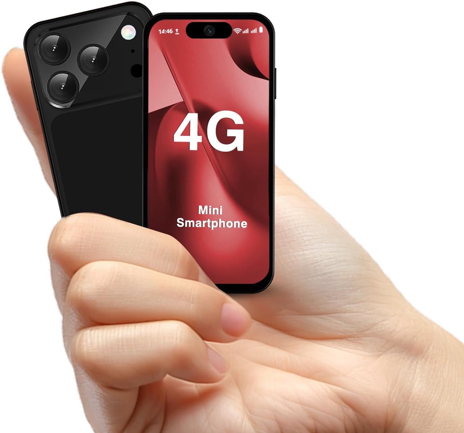 4G | 3,88" scherm | Android 12 | 1950 mAh | Dual SIM & Gezichtsherkenning | Voor kinderen en studenten（blauw) (zwart)