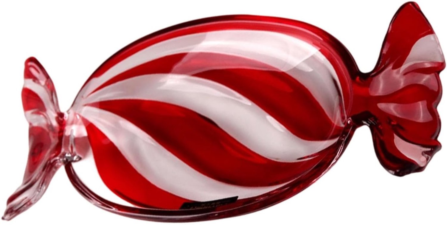 Glazen Boogvormige Snoepplaat voor Bruiloften (Red Collar Disc