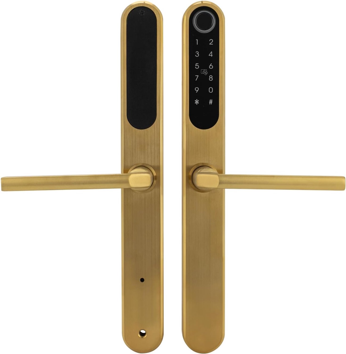 Deurslot, slim deurslot met handvat, digitaal deurslot voor huizen, appartementen, hotels, kantoren, houten deuren, enz. De toepasselijke deurdikte is 45-60 mm