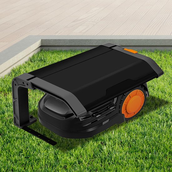 Garage voor robotmaaier van PP-kunststof, regenbescherming voor grasmaaiers, grasmaaier, wind- en zonbeschermde inklapbare garages, 72 x 56 x 36 cm, zwart — afbeelding 5