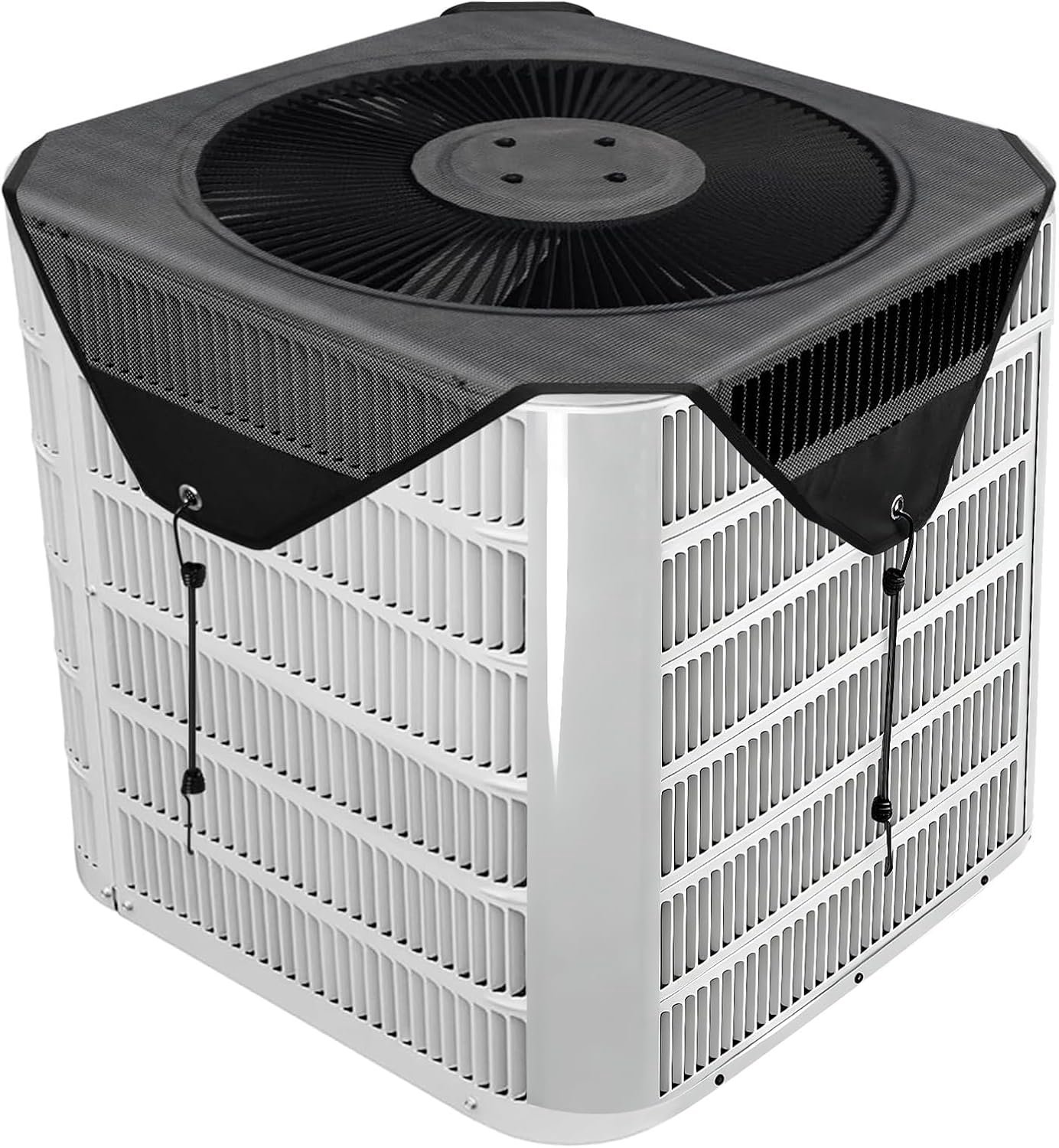 Airconditioning voor buiten, van netstof, centrale airconditioningafdekking, stofdichte afdekking voor draagbare airconditioning, universeel voor alle seizoenen (81 x 81 cm)