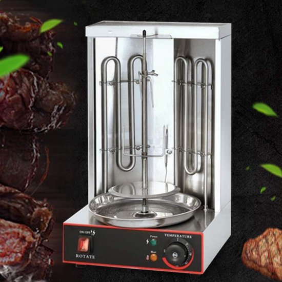 Grillrooster, opzetgrill, elektrische Kebab grill, afneembare automatisch draaiende grillschaal, elektrische grill, vermindert rookochemicaliën, vermindering van — afbeelding 2