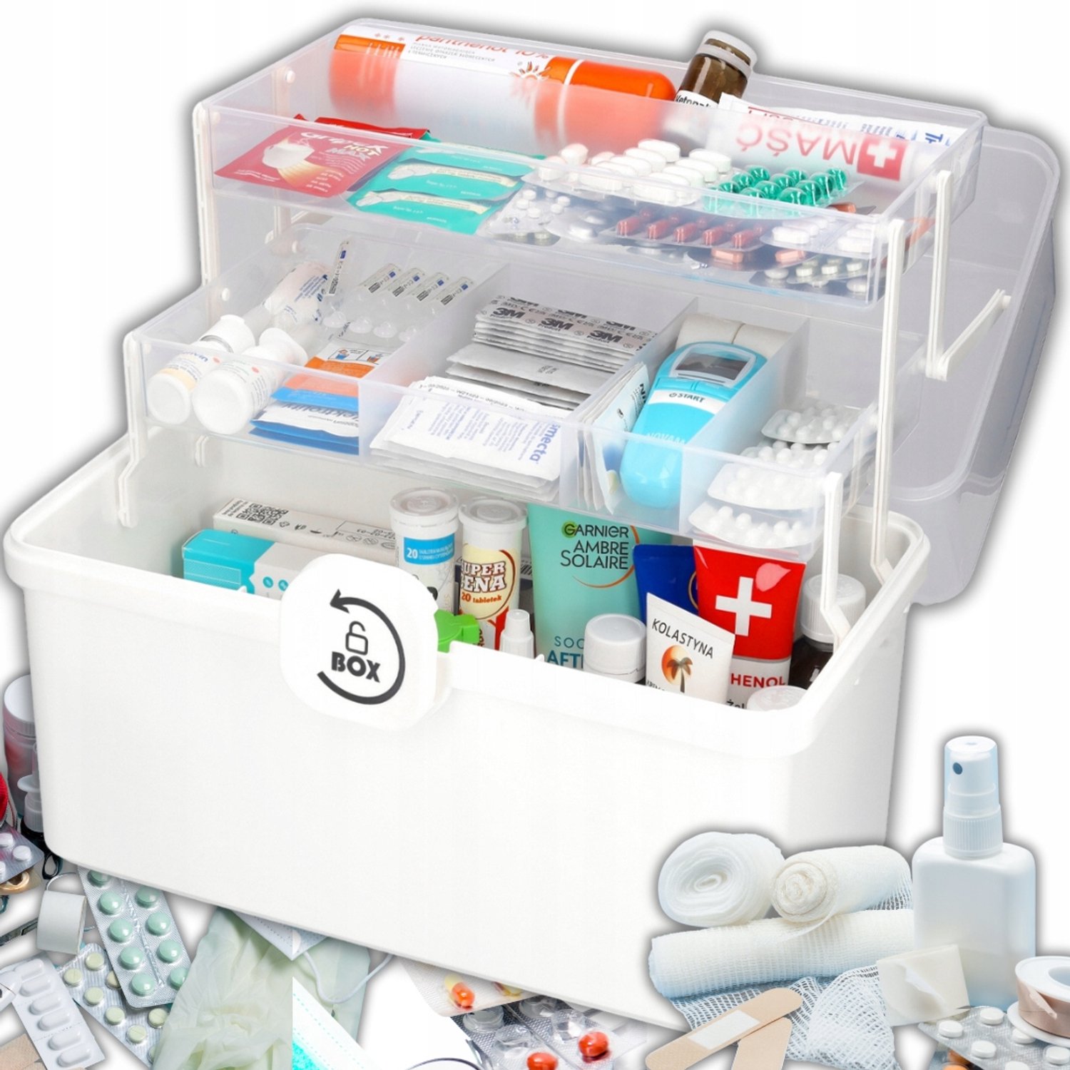 XL Medicijnendoos met Slot - Organizer voor Pillen en Medicijnen