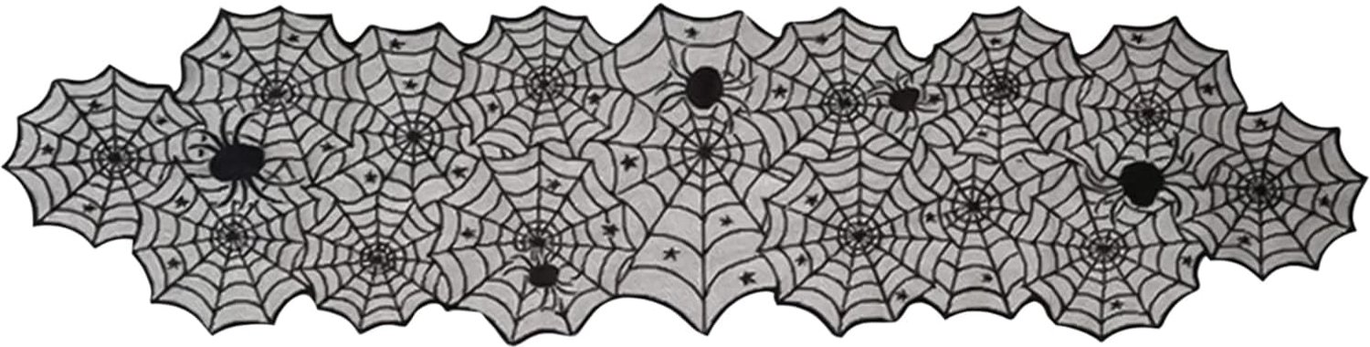 Spinnenweb voor - decoratie tafelkleden Halloween spinnenweb zwart | voor bar restaurant huis bruiloft gothic oogstfeest