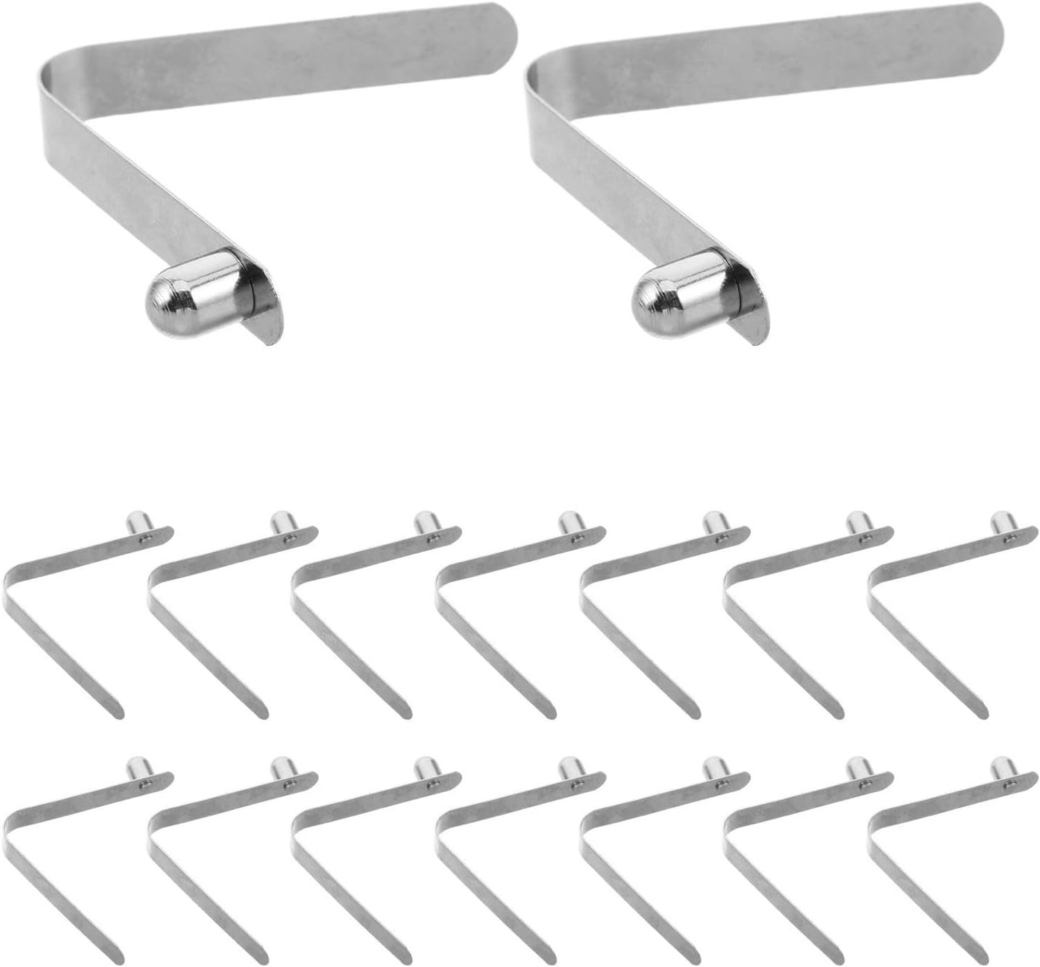 16 Stuks Vormige Metalen Veerclips voor Tentstokken Zware Veer Klemmen met Drukknop Spring Clips voor Stabiele Verbinding Veilig Transport Bij Outdoor Kamperen
