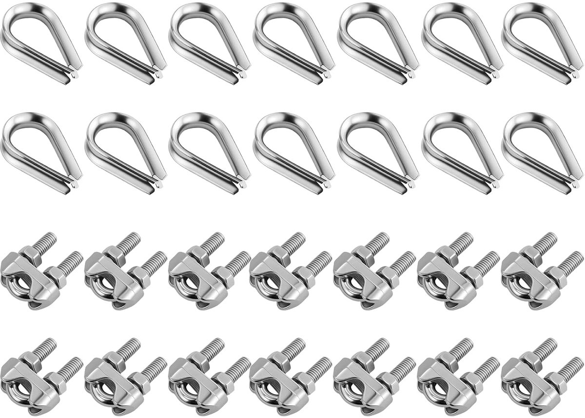 Kabelclips 28 stuks 5 mm - RVS U-bouten - Waterdicht en roestbestendig - Herbruikbare bevestiging - ShopVlot