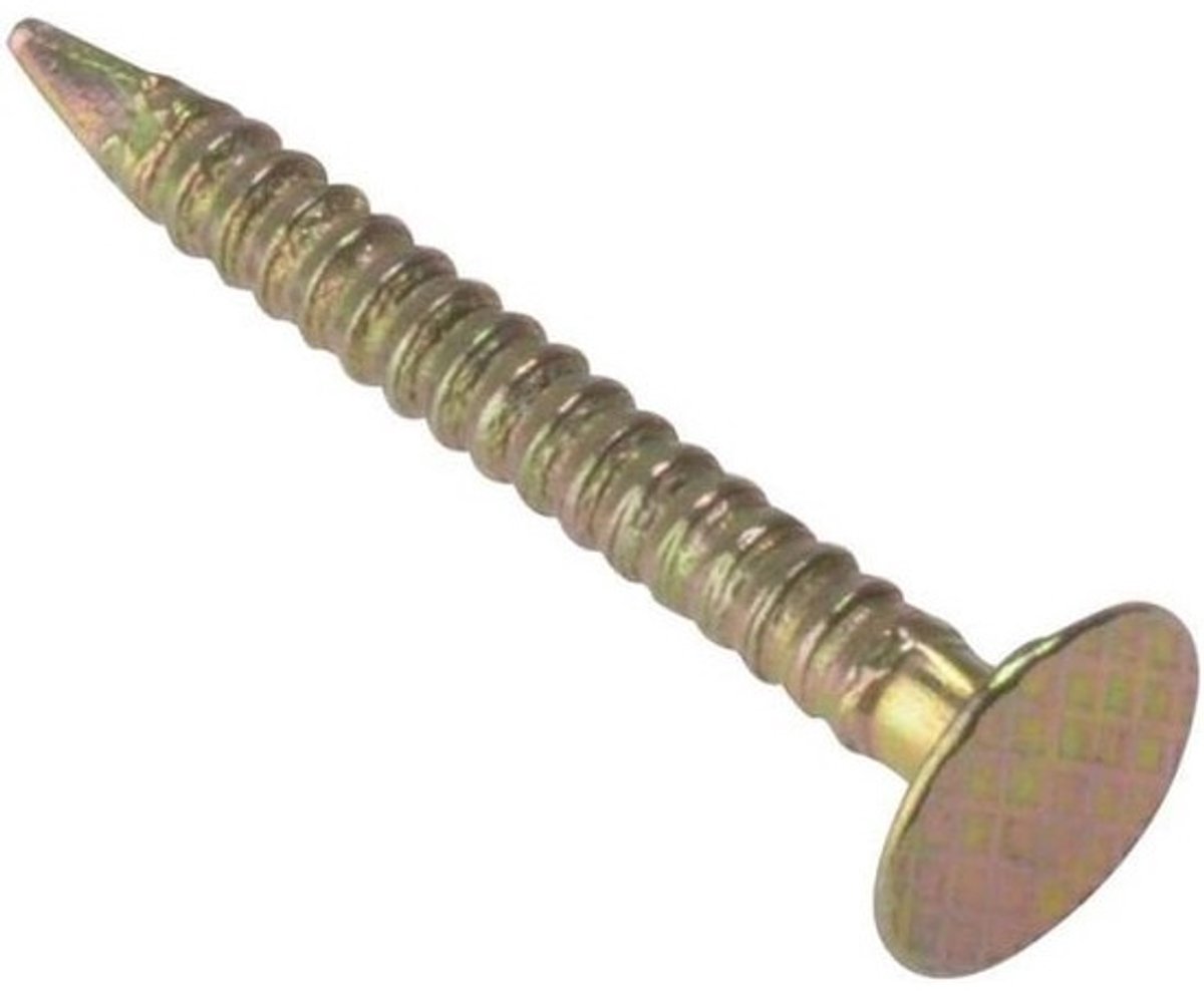 Gipsplaatspijkers - Bevestigingsmateriaal - Wandafwerking - Zinkgele passivering - 30 mm - Geel