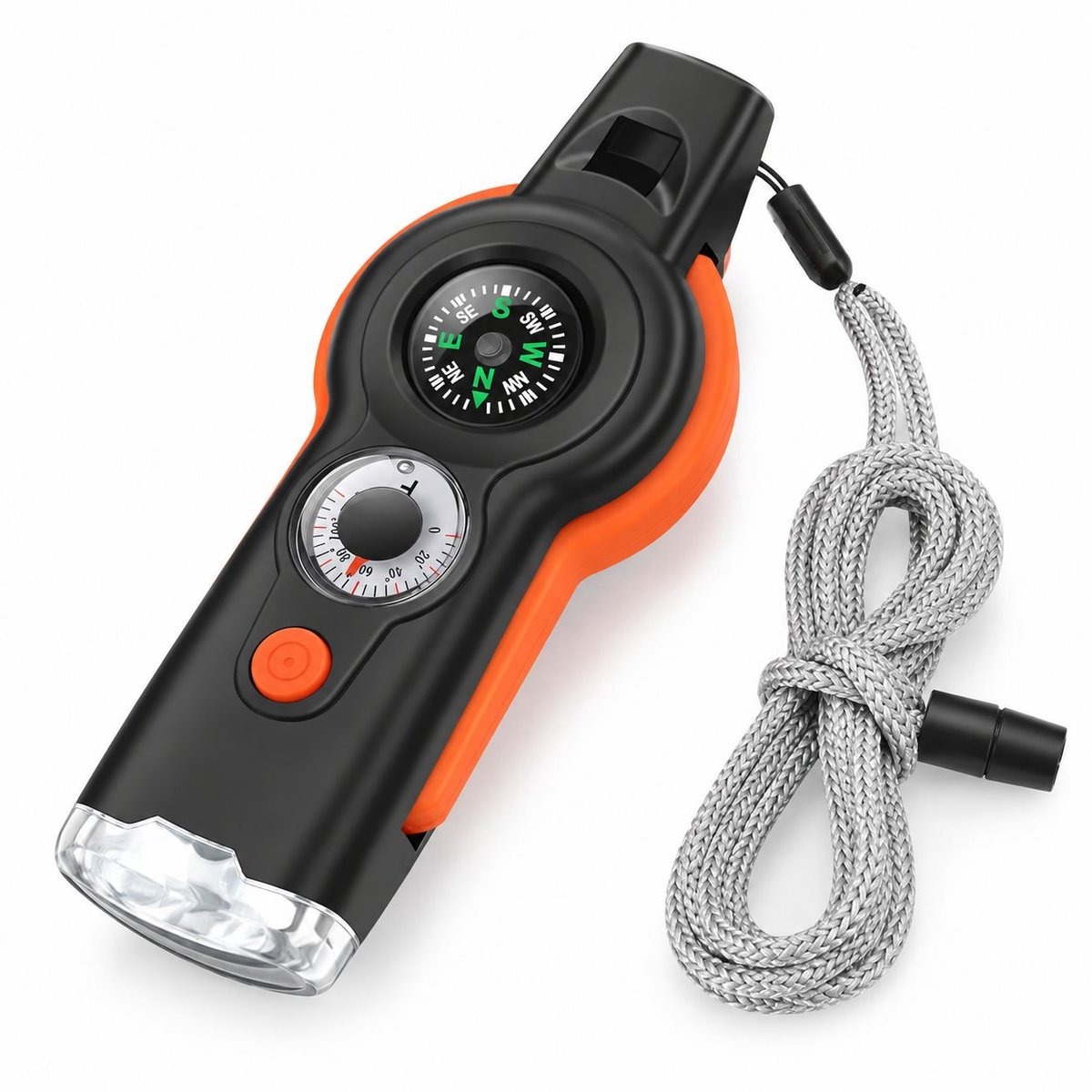 VHV - 7-in-1 noodfluit - Multifunctioneel - Survival whistle - Luide alarmfluit - Reddingsfluit - tijdens het kamperen