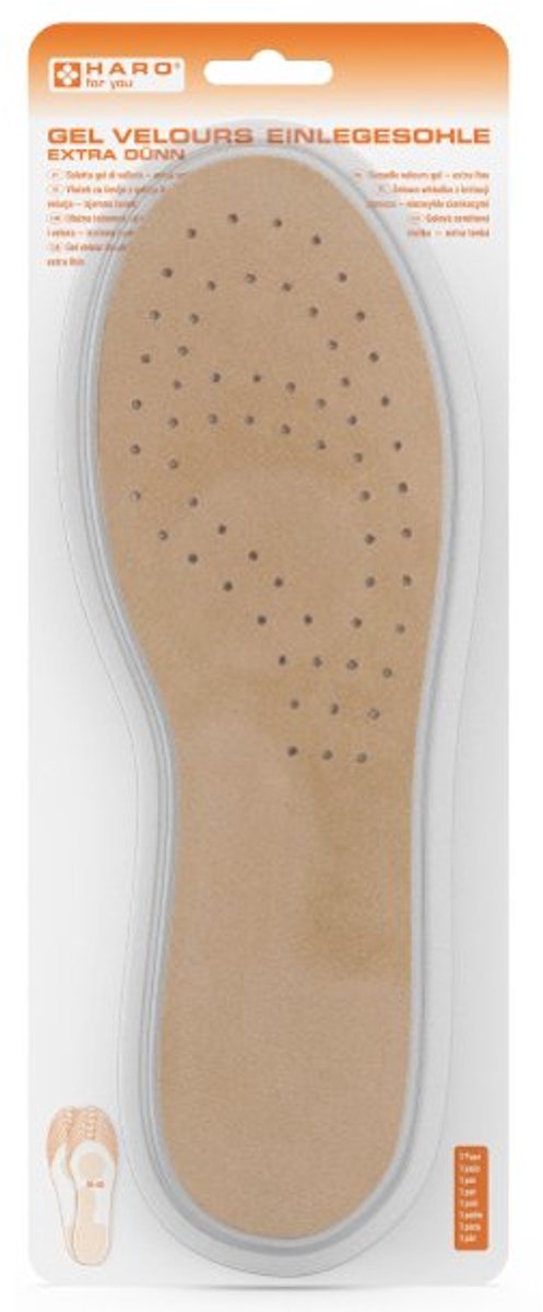 HARO gel-inlegzool, extra dun, microfiberoppervlak, 1 paar