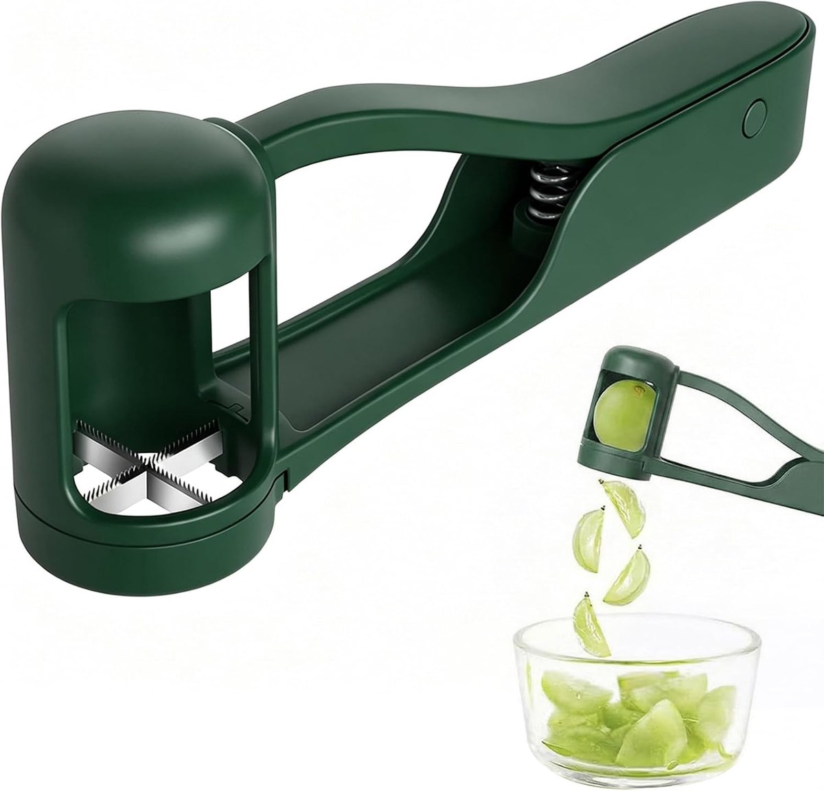 Grape Cutter, Plastic Handle, Stainless Steel Blade, Tomato Cutter, Robust and Durable, Fruit Cutter for Cutting - ShopVlot