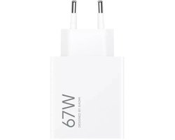 Xiaomi 67W HyperCharge Power Adapter - USB-A Snellader - 67W Vermogen - EU Stekker - Geschikt voor Xiaomi Smartphones - Compact Design - Beveiligd tegen Oververhitting en Overspanning