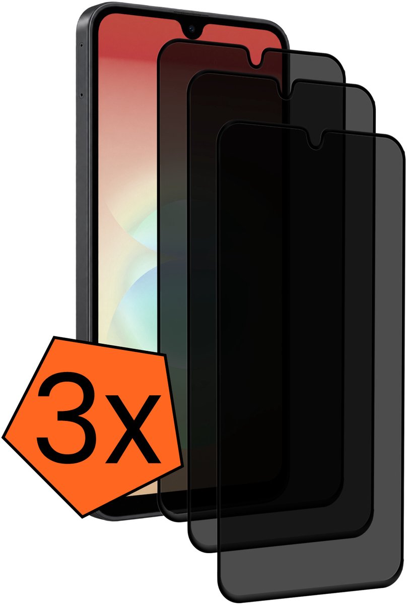 Screenprotector - 3 Stuks - Geschikt voor Samsung Galaxy A18 - Privacy Filter - Gehard Glas - Beschermglas - Tempered Glass - Screen Protector