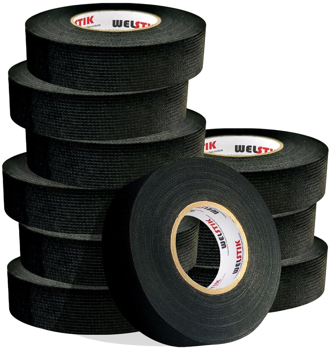 Wiring Harness Tape ¾ inch x 50m - 10 Stuks Premium Woven Tape voor Elektrische Auto's, Geluidsisolatie en Kabelbescherming