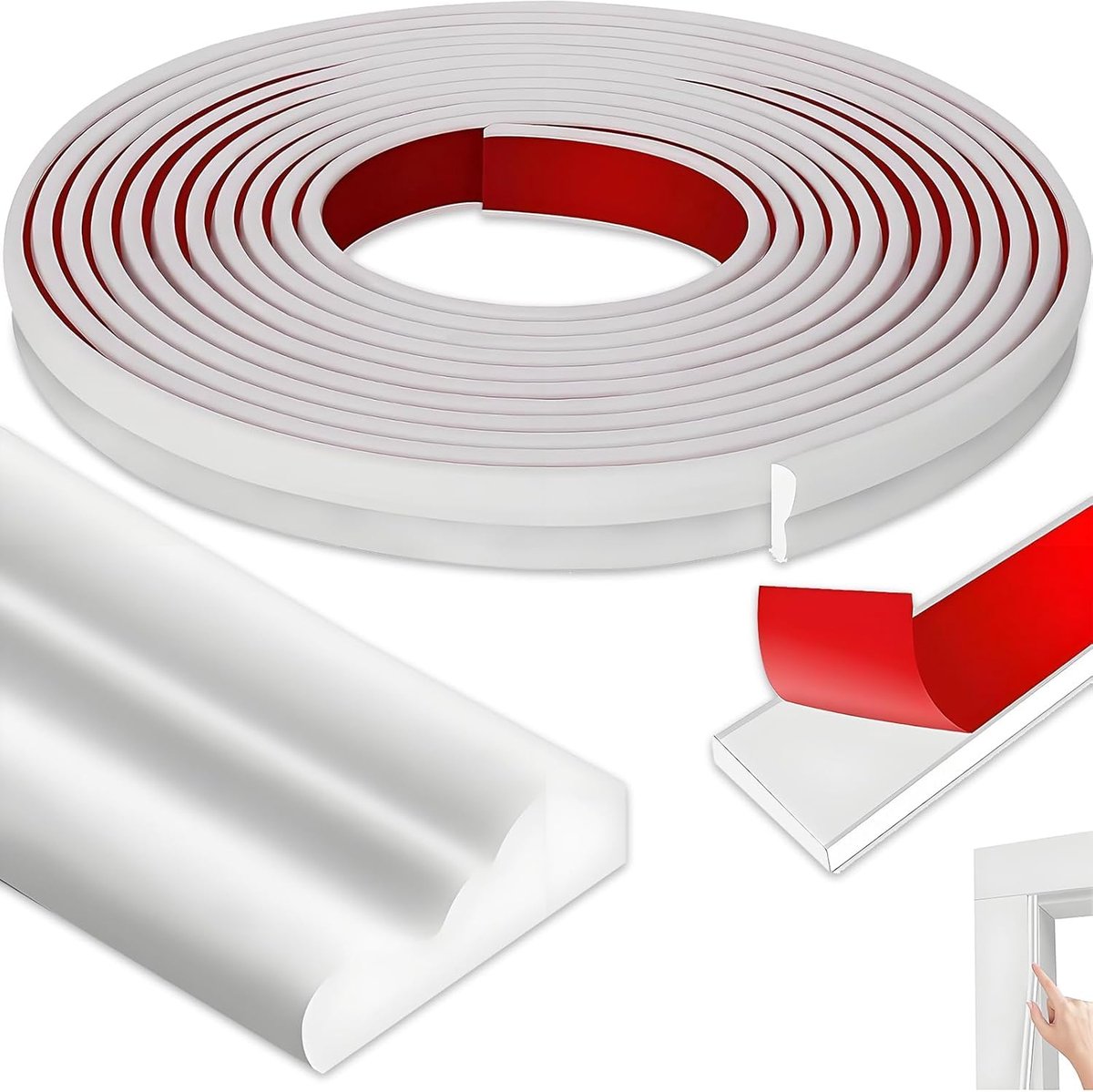 Self Adhesive Mouldings, 3 m x 32 mm, Peel and Stick Stucco Mouldings, Flexible Wall Mouldings, Self-Adhesive White - ShopVlot