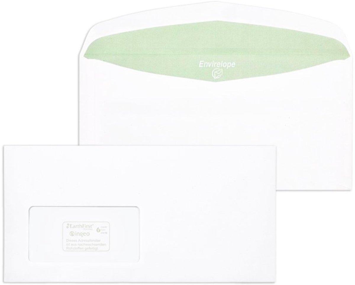 mailmedia enveloppen envirelope 114x229mm wit